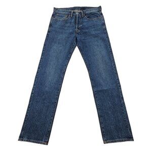 H&M &Denim Jeans Men's 34x32 Medium Wash Button Fly 100% Cotton EUC Classic